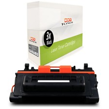 3x CE390X Compatible HP LaserJet Toner Cartridge XL Black For M-4555