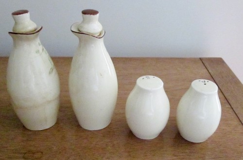 4 PC Vintage RECLO Japan Cruet Salt Pepper Set Original Stickers - Picture 3 of 5