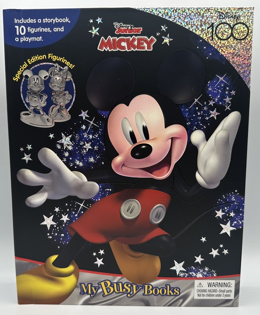 Disney Junior Mickey Mouse 100 My Busy Story Book Plus Playmat And 10 Figurines