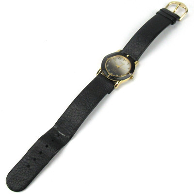 QMAX Armbanduhr Leder-Armband Schwarz Quartz Unisex Wristwatch