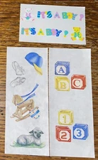 Lot of 3 Creative Memories & Mrs Grossman Its Baby Boy Stickers READ DESCRIPTION