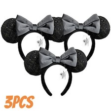 Loungefly Minnie Mouse Ears Disney with Magical Bow Sequins Princess Ears 3pcs