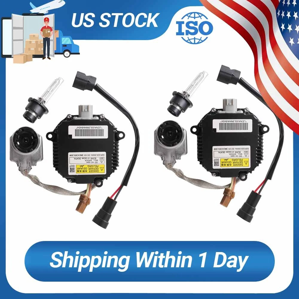 2pcs Xenon Ballast Igniter HID D2S Bulb Kit For Nissan 350Z
