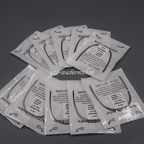 100 Set Filo Arco Niti Rotondo Ortodontico Termico Attivato Dentale 12~20 U/L - Foto 9 di 12