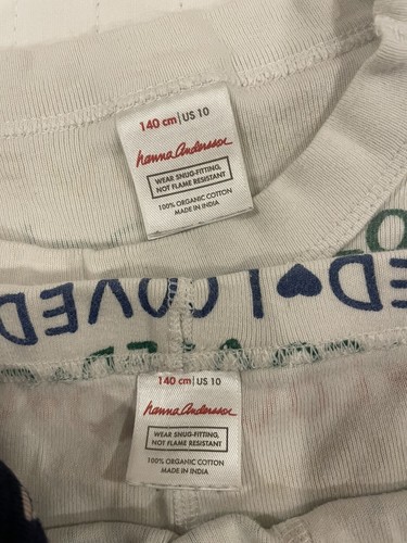 Lot Of 2 Hanna Anderson Girl’s Pajama 140 Size 10 - Picture 3 of 3