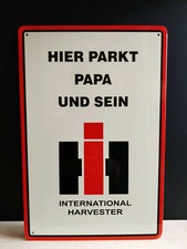 IHC Papa Bulldog parcheggio targa in lamiera trattore trattore d'epoca trattore NUOVO