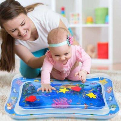Water Play Mat Splash Sprinkler Pad Kids Inflatable Outdoor Toys Toddlers Summer