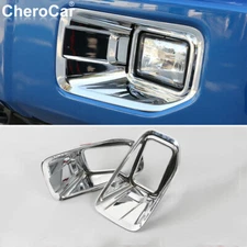 Chrome ABS Front Fog Light Lamp Cover Trim for 2015-17 Ford F150 XLT Accessories