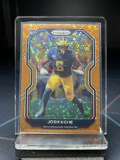 Josh Uche 2020 Panini Prizm Orange Disco Prizm Rookie RC  #369 Patriots