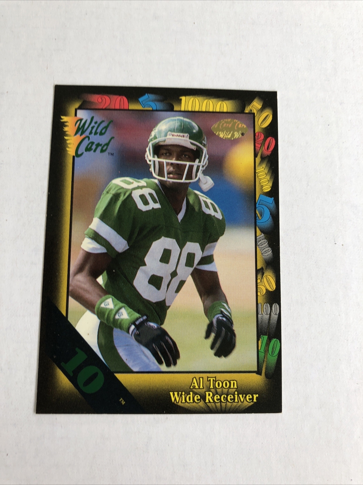 1991 Wild Card #56 AL TOON New York Jets 10 Stripe NM