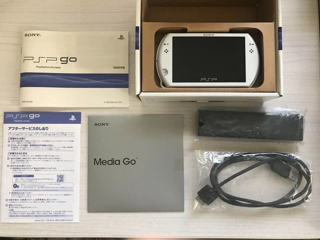 PlayStation Portable Go PSP-N1000PW Used255 Rare White Game Console W/ Box