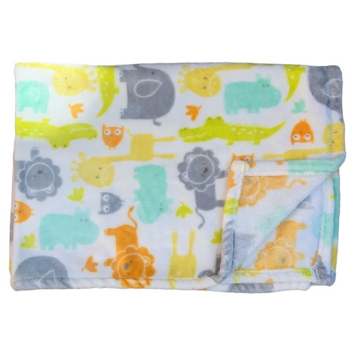 Baby Starters Blanket Jungle Safari Animal Elephant Giraffe Owl Lion