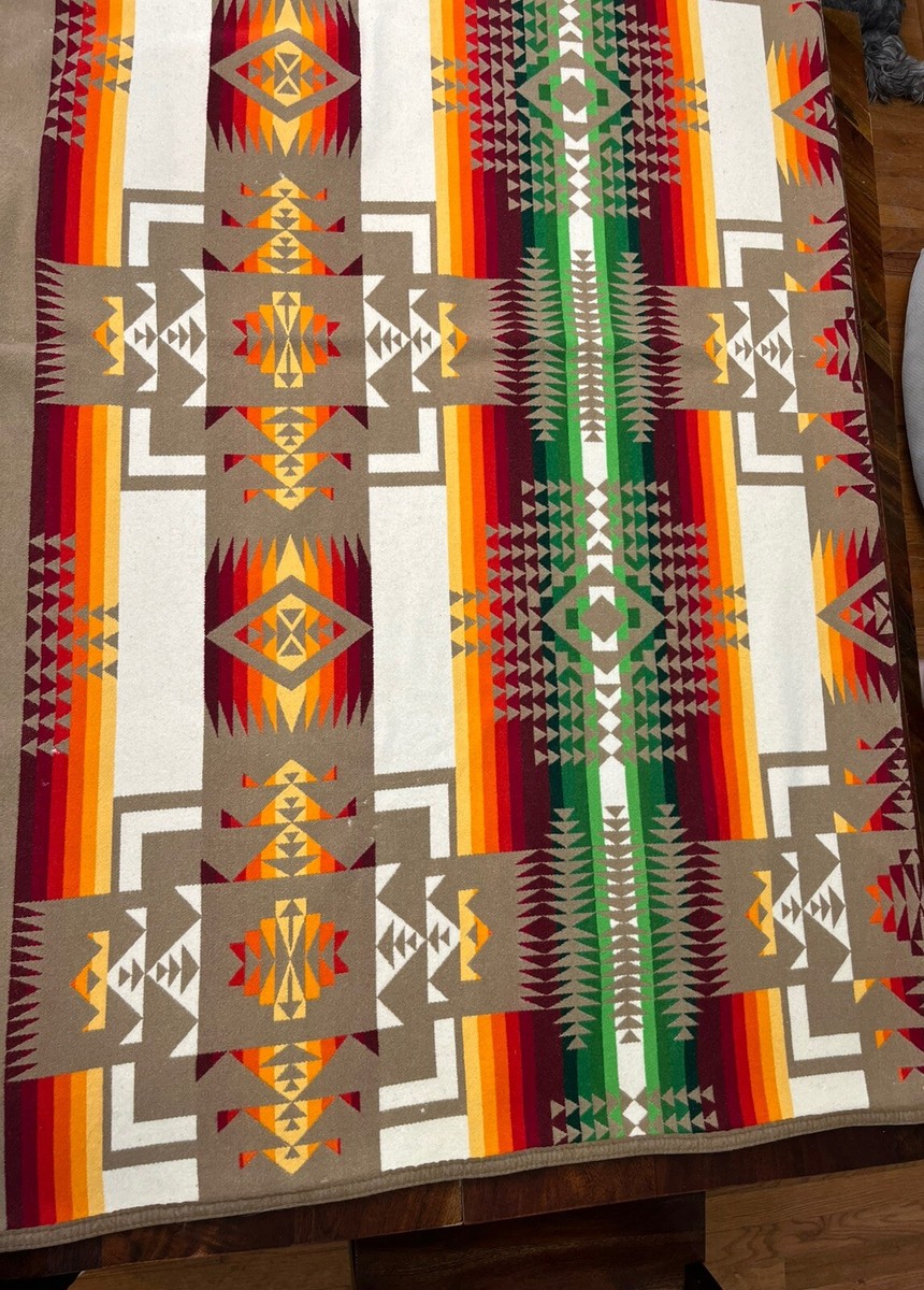 Beaver State Pendleton ブランケット Vintage Pendleton Chief Josef Beaver State Brown With Orange