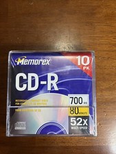 Memorex CD-R 40x 700MB 80 Min CDs in paper sleeves 10 Pack - NEW SEALED