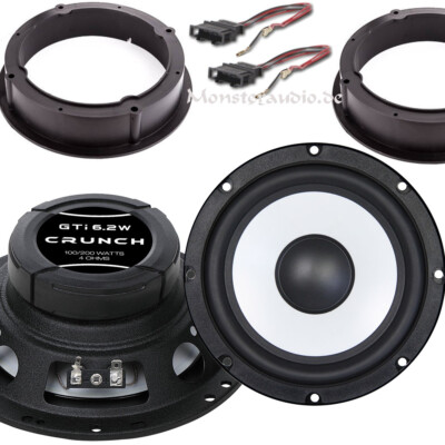 Crunch Lautsprecher Set Kicker Bass VW Bora Golf 4 Jetta Passat 3BG B5 Polo 9N