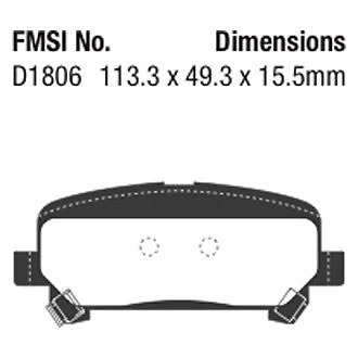 Pastilhas de freio traseiras EBC DP43045R Yellowstuff para 2015-2020 Chevy Colorado - Imagem 4 de 4