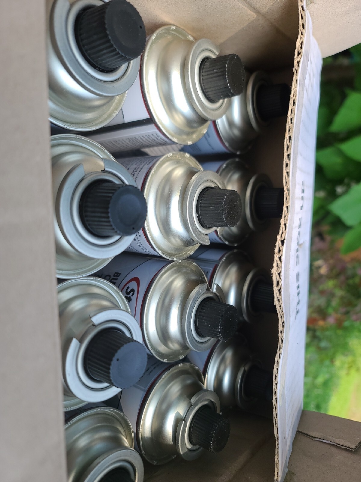 (Case of 12) Sterno Butane Fuel Cartridge. 8 Oz Butane camping Stove