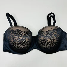 Soma Stunning Support Strapless Bra 34DD Lined Cup Underwire Adjustable Straps