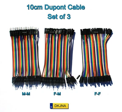 40 PCS Dupont Cable 10 cm Jumper Breadboard 3X Wire 3 Sets ESP8266 Arduino