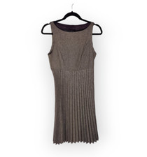 Women’s Splurge by ISB Gray Pleated Sleeveless Sheath Dress Size 7/8 Work Career