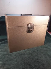 Vintage Excelsior Metal Filing Locking Box w/ Key. Stamford Conn. U.S.A *READ*