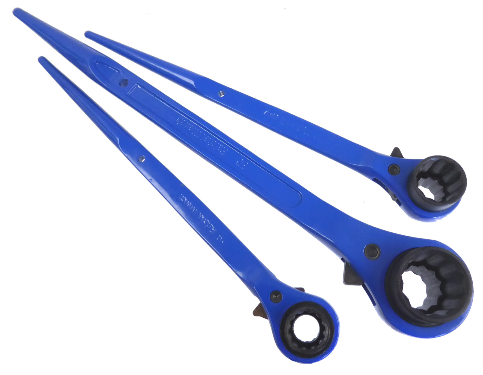 3pc Ratchet Podger Scaffold Spanner Set 17x19 19x24 24x30mm Steel