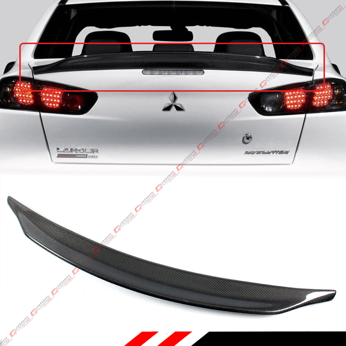トンタ様　確認用出品　LANCER EVOLUTION X 　未使用 ボディー For 2008-17 Mitsubishi Lancer EVO X 10 Duckbill Carbon Fiber Trunk