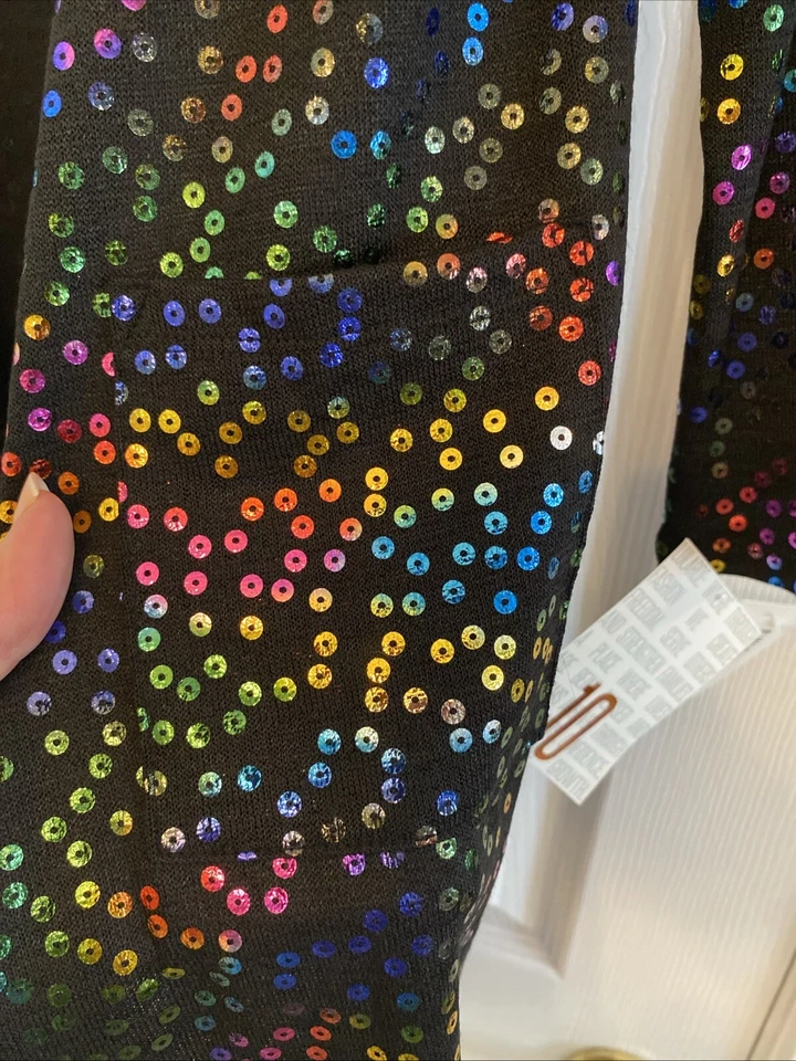 Lularoe Elegante Sariah Talla 10 Niños Vacaciones Brillo Arco Iris Colores En muy buen estado Nuevo WOW Foto 3 de 4