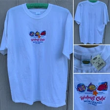 Rainforest Cafe MGM Grand Las Vegas ebroidered t-shirt fish starfish size L