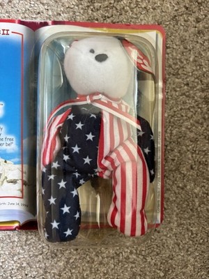 Spangle The Bear (Rare Error) Ty Beanie Baby McDonald s 1999 Retired Mint