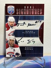 2009-10 Upper Deck BE A PLAYER TOMAS PLEKANEC SCOTT GOMEZ #S2-GP DUAL AUTO