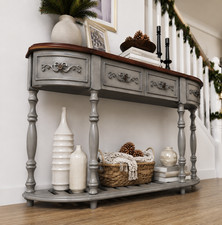 French Vintage Console Table with Drawers