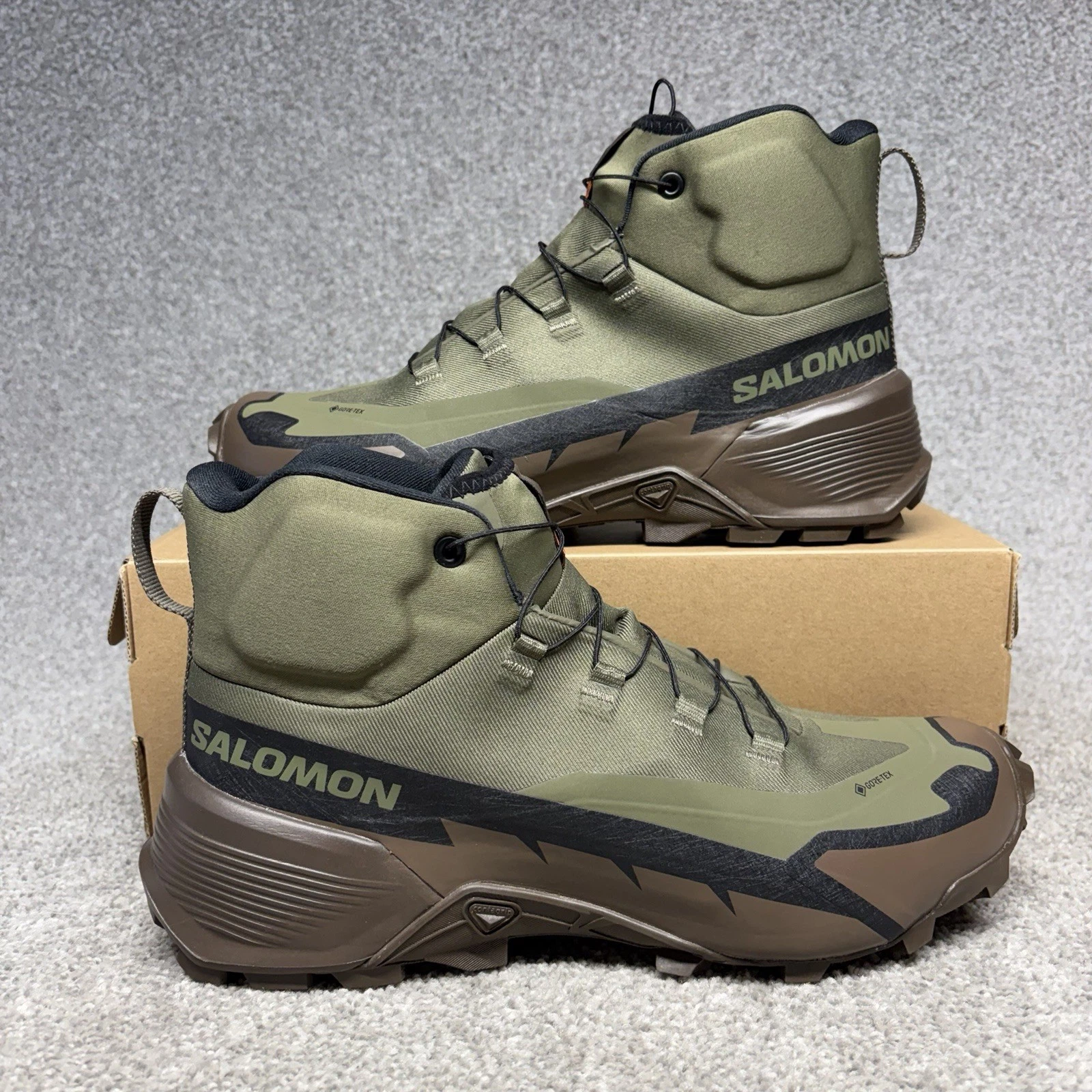 Salomon Cross Hike Tracker GTX Hiking Boots Shoes Men's 12 Green Brown Gore-Tex
Opens in a new windo
