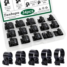 34pcs 8-18mm 5 Sizes Fuel Worm Gear Hose Clamps Assortment Kit 14 516 38 34pcs 8-18mm 5 Sizes Fuel Worm Gear Hose Clamps Assortment Kit 14 516 38