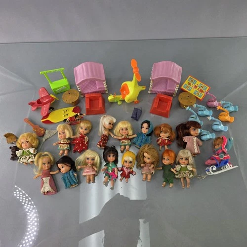 Vintage Little Kiddles Doll HUGE LOT Clothing Vehicles Accessories Mattel 1965