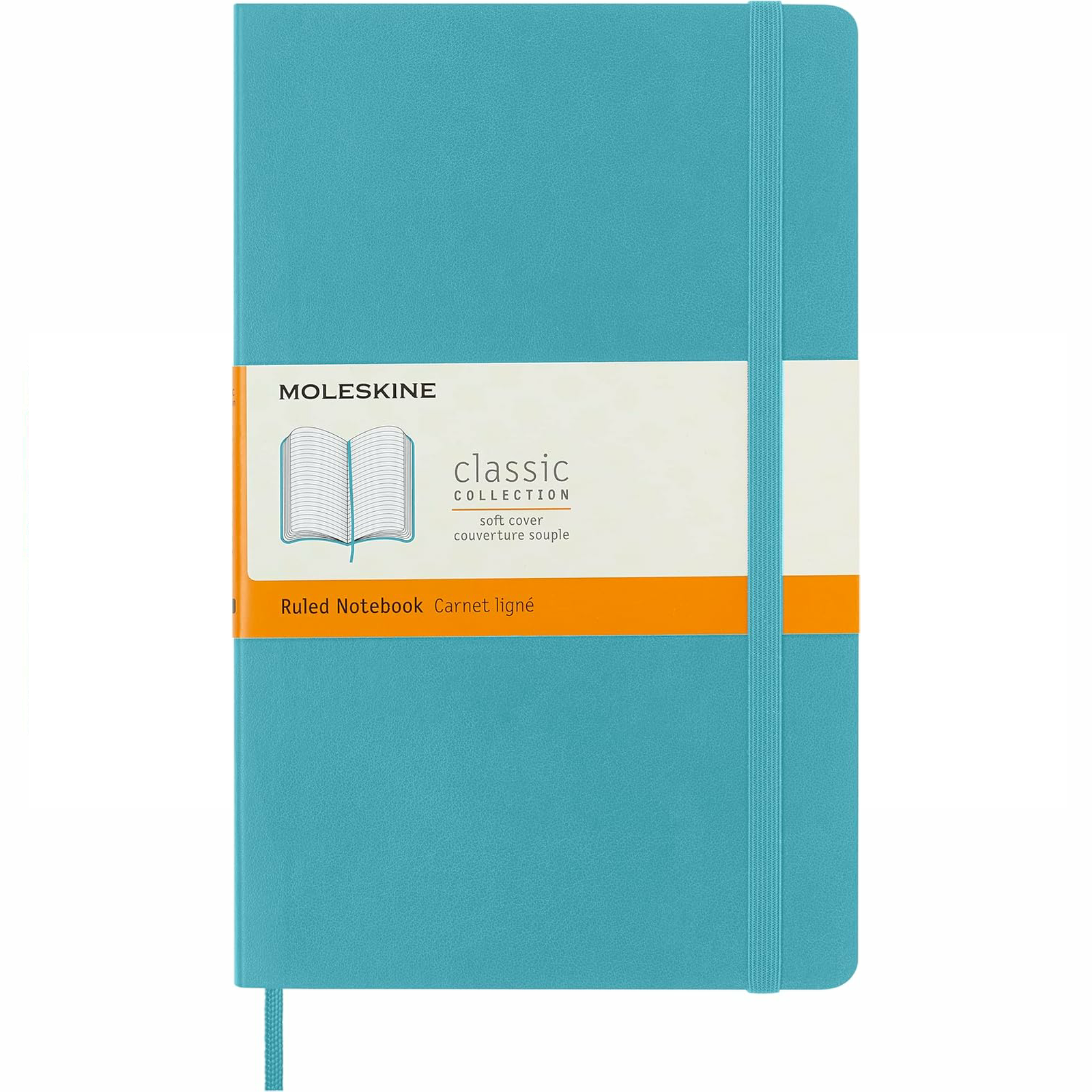 Moleskine Classic Notebook, Notebook With Ruled Pages, Soft Cover and Elastic Closure, Light Blue, Large, 13 x 21 cm, 192 Pages - Image 6