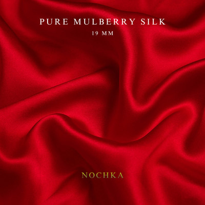 Deep Red 100% Pure Mulberry Silk Fabric by the Yard 44'' width 19 mm 6A Grade