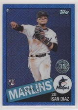 2020 Topps Silver Pack 1985 Chrome Baseball Series 2 Blue 95/150 Isan Diaz uk2