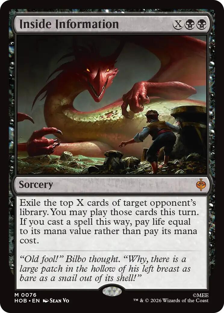 Inside Information Mythic Foil 76 MTG The Hobbit NM