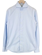 Suitsupply Traveler Men's Formal Shirt 38/15 Light Blue Slim Pure Cotton
