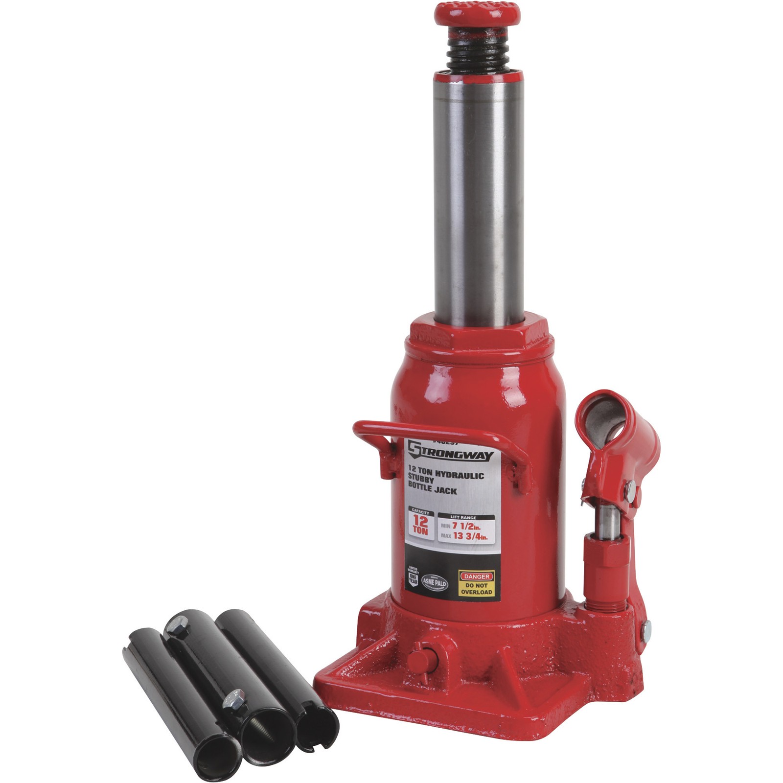 Strongway 12-Ton Low-Profile Hydraulic Bottle Jack