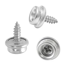 24Pcs 3/8 Inch Stainless Steel Screws Snaps