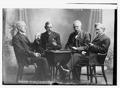 Ward Neidig Loher Heaton Million Point Cribbage game c1900 Large Old Photo