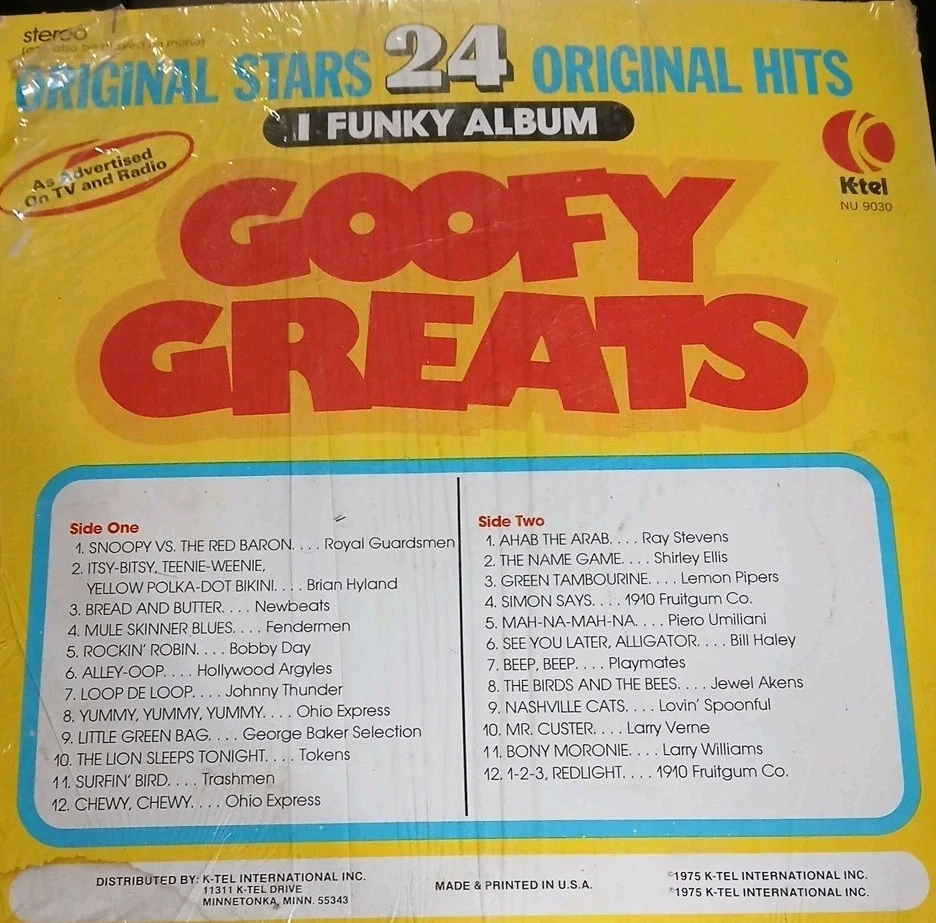 K-tel GOODY GREATS Vinyl LP (NU 9030) - - Image 2 of 3