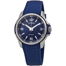 Imagen de Citizen AR Blue Dial Blue Polyurethane Eco-Drive Men's Watch AW1158-05L