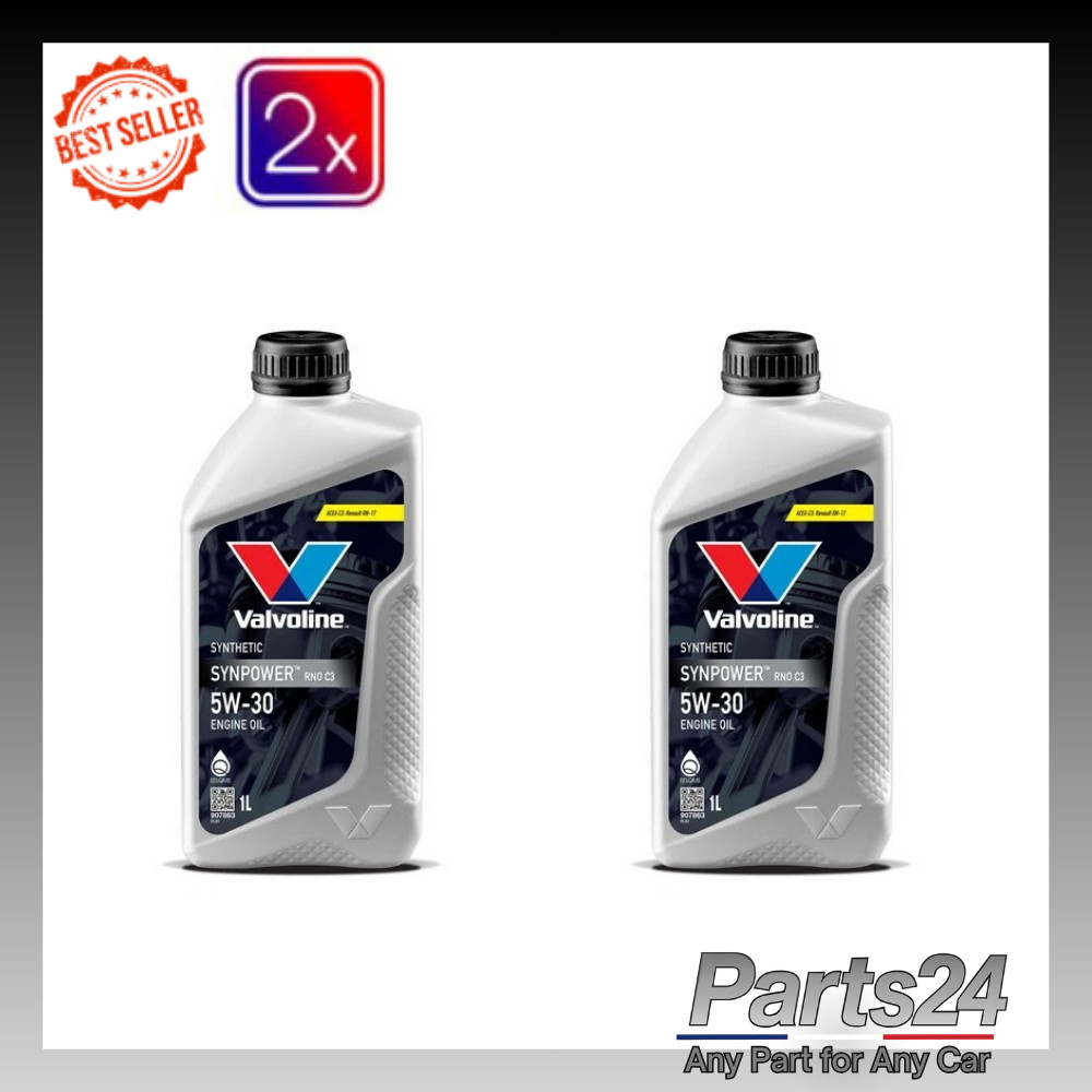 x2 Synpower Rno C3 5w30 (1l) 907863 Valvoline Genuine Top Quality Product New
