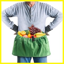Gardening Apron Harvest Apron with Pockets, Green Garden Apron, Adjustable Wa...