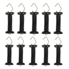 10 Pcs Plastic Electric Fence Gate Handle Insulators, Gate Handle with Spring...