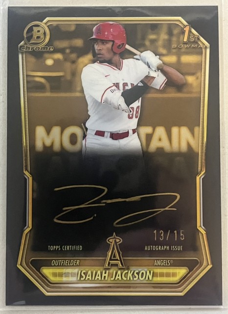 2026 Bowman Baseball - Isaiah Jackson Gold Ink Variation Auto 1st Bowman SSP /15