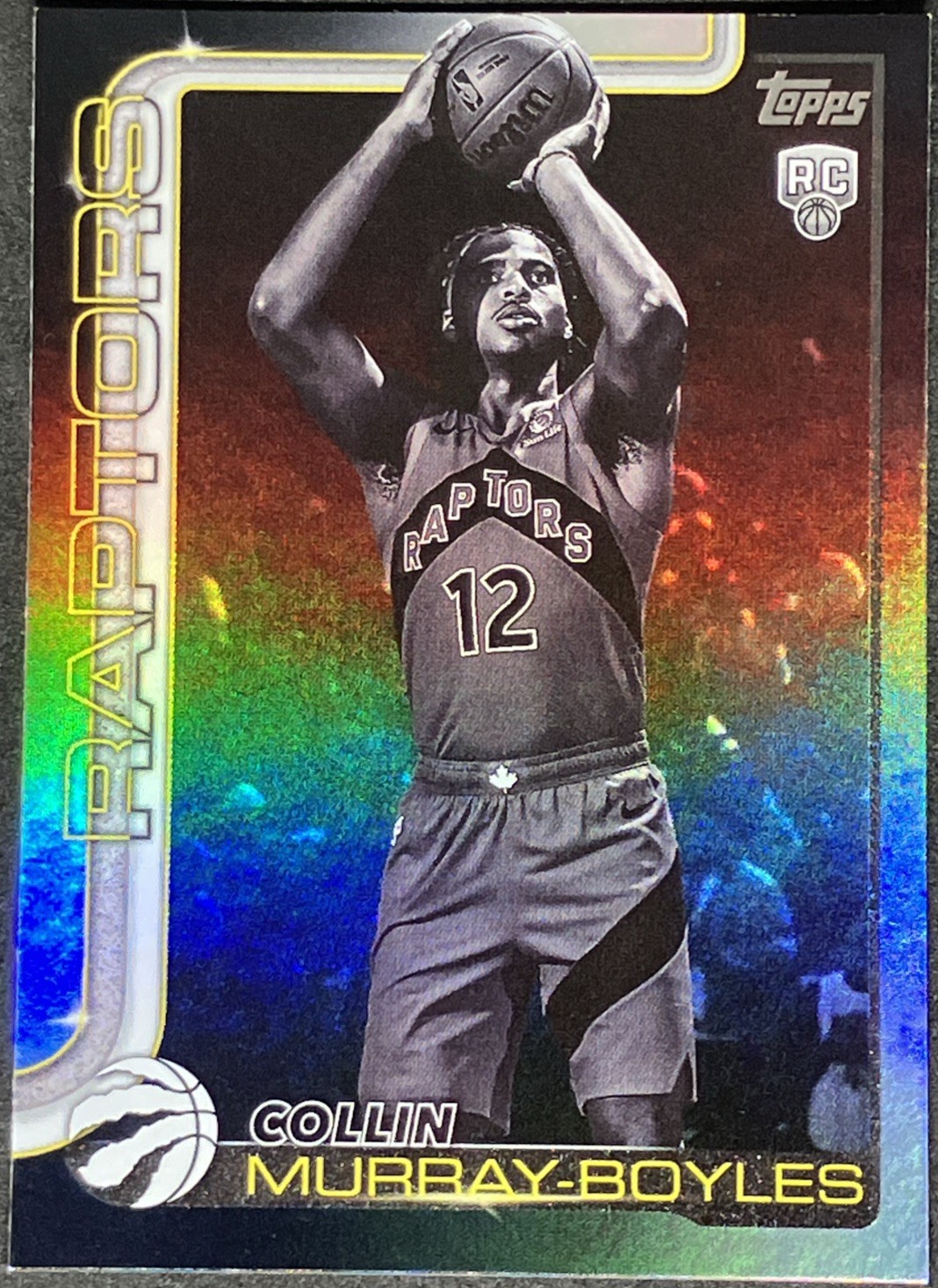 2025-26 Topps #209 Collin Murray-Boyles Blackout RC Rookie Raptors
